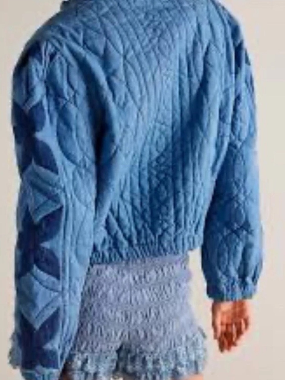 *NEW* Free People Quinn Quilted Cotton Demin Jacket, size S - Picture 3 of 8